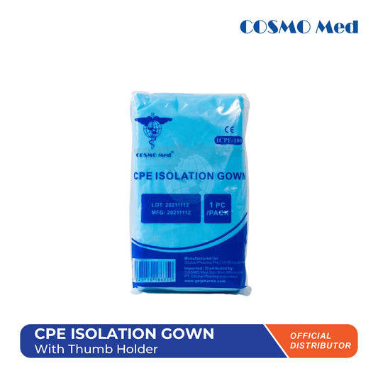 CPE Isolation Gown with Cuff Thumb Holder