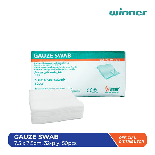 Gauze Swab 7.5 x 7.5cm (32ply - 50pcs)