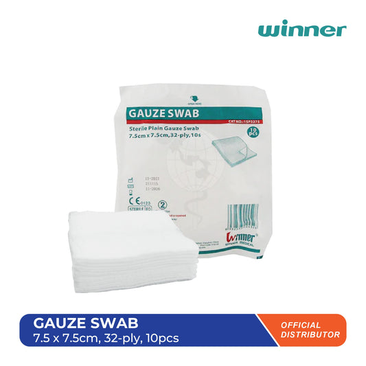 Gauze Swab 7.5 x 7.5cm (32ply - 10pcs)