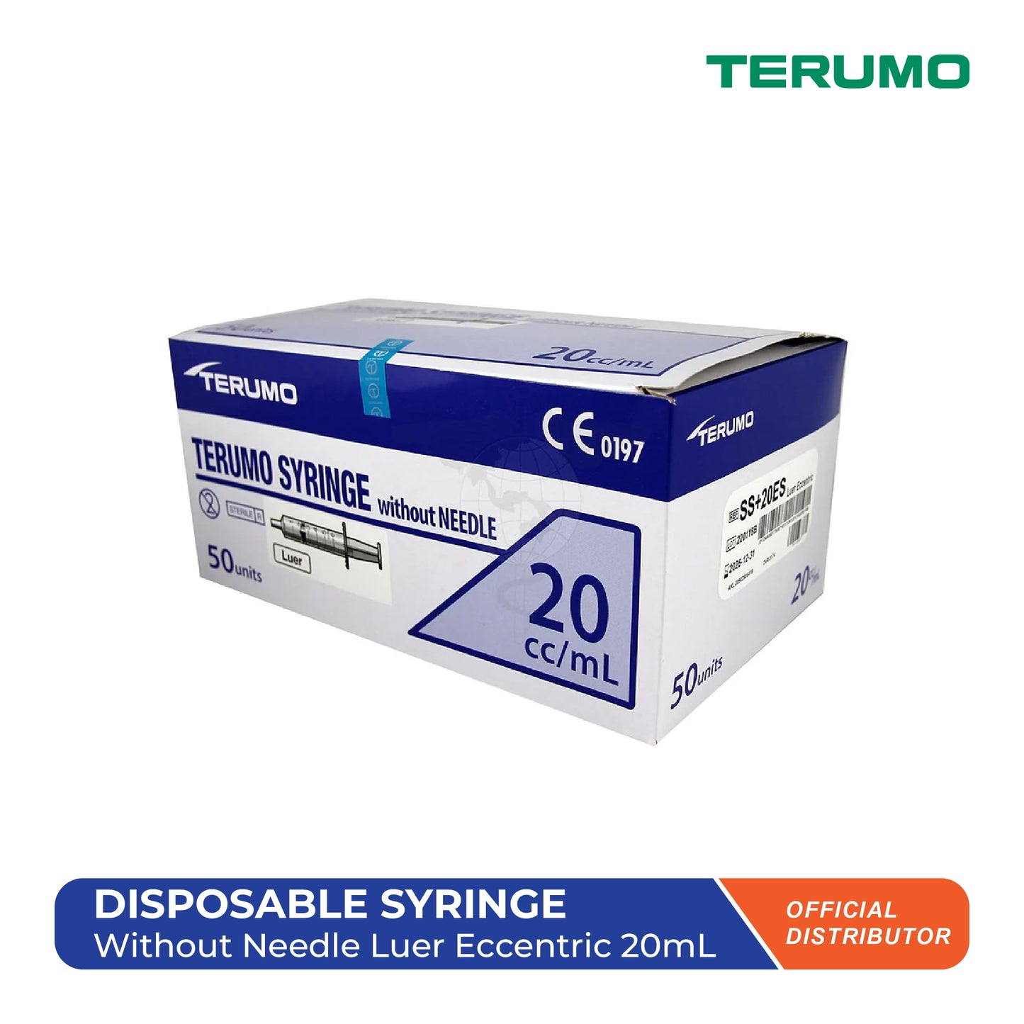 Disposable Syringe Without Needle Luer Eccentric 20ml