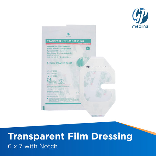 Transparent Film Dressing With Notch 6 x 7cm